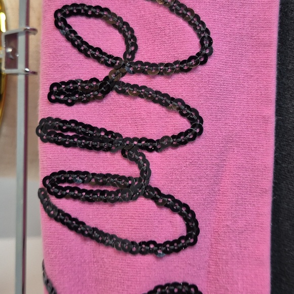 Pink legging  size x small pt color  black and pink Capri - Picture 3 of 7